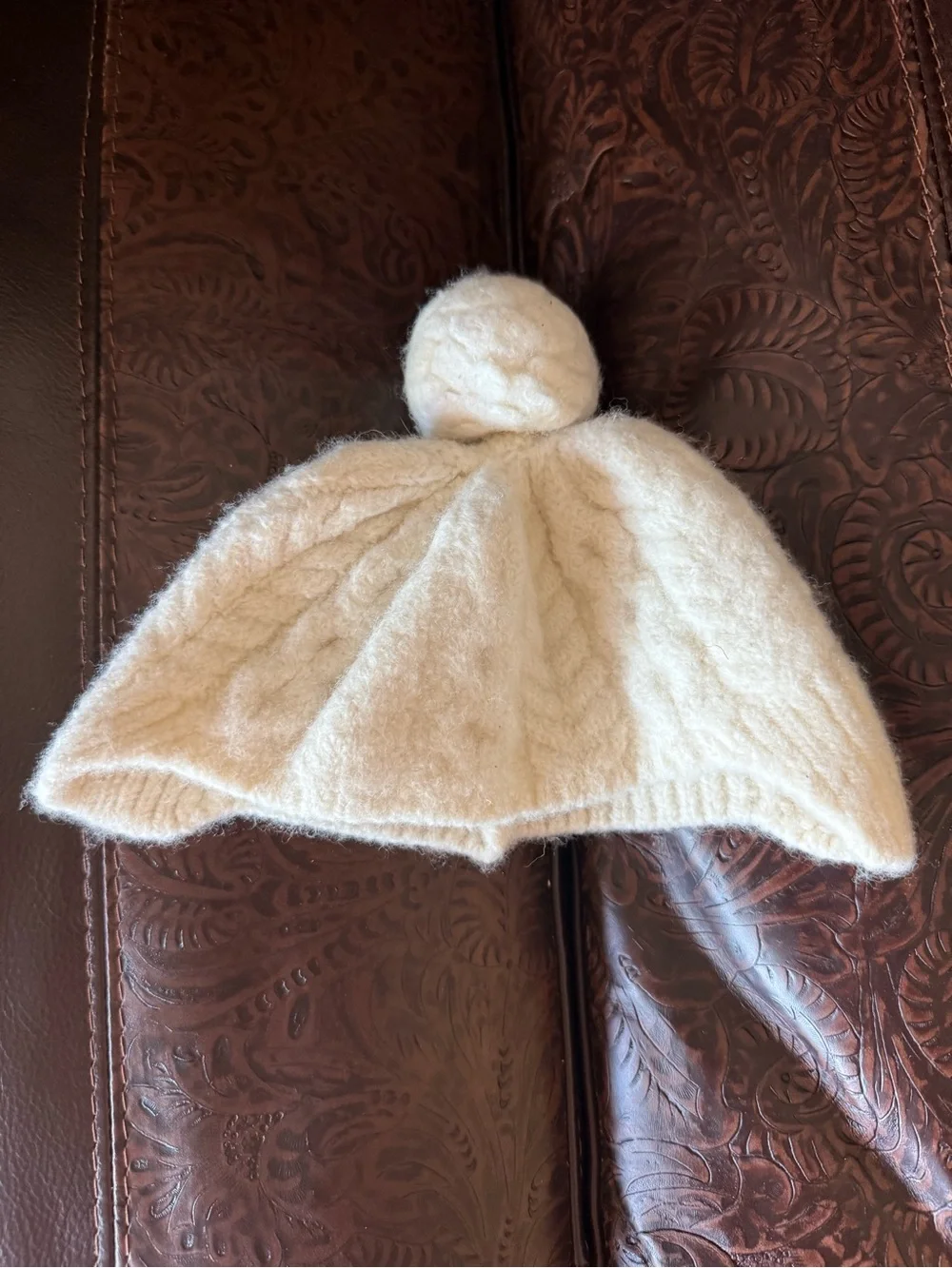 Vintage European winter baby hat handmade newborn